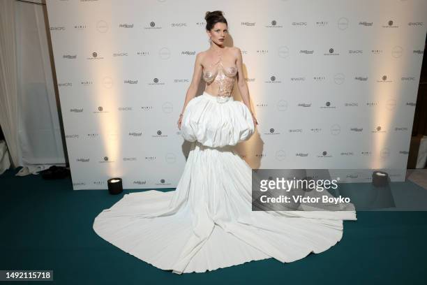 Julia Fox attends the The Art of Elysium "Paradis" 25th anniversary presented by Marli on May 21, 2023 in Cannes, France.