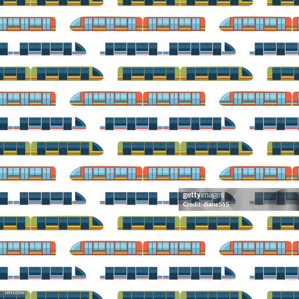 Train Patterns Trains Seamless Pattern High-Res Vector Graphic - Getty Images