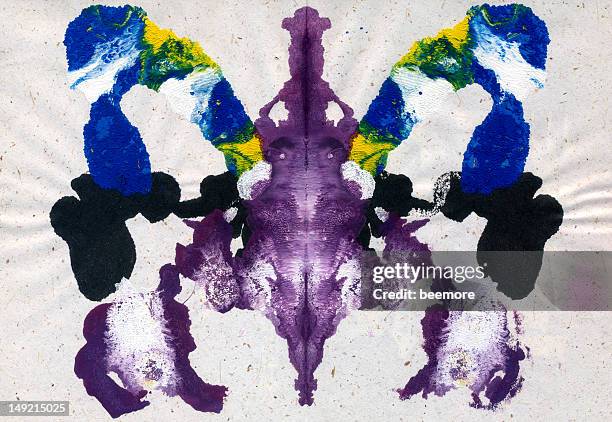 rorschach inkblot test - freud stock illustrations