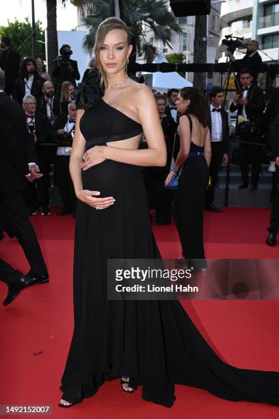 Josephine Skriver attends the "Firebrand " red carpet during the 76th annual Cannes film festival at Palais des Festivals on May 21, 2023 in Cannes,...