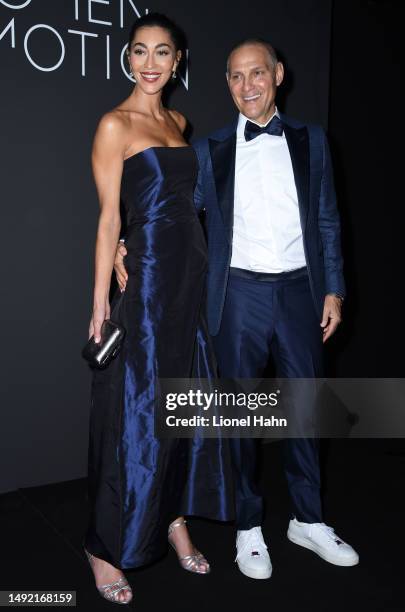 Sarah Staudinger and Ari Emanuel attend the 2023 "Kering Women in Motion Award" during the 76th annual Cannes film festival on May 21, 2023 in...