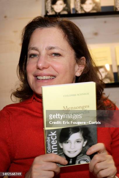 Writer Colombe Schneck poses during a portrait session in Paris, France on .