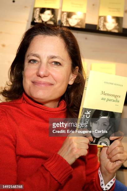 Writer Colombe Schneck poses during a portrait session in Paris, France on .