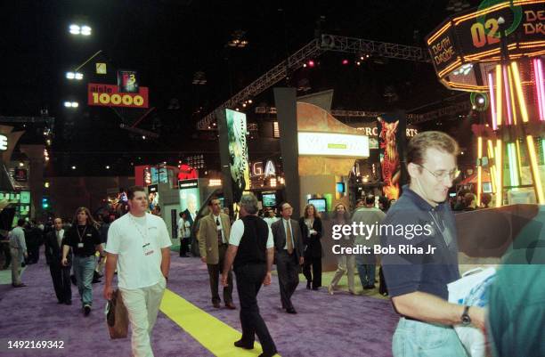 Video Gamers and Developers attend the Los Angeles Convention Center during Electronic Entertainment Expo , May 16, 1996 in Los Angeles, California.