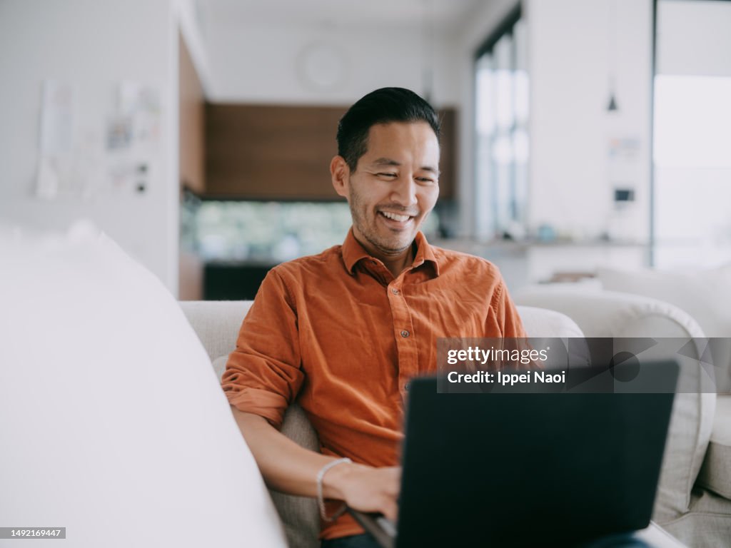 Man working at home