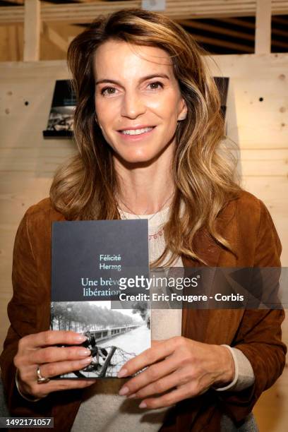 Writer Felicite Herzog poses during a portrait session in Paris, France on .