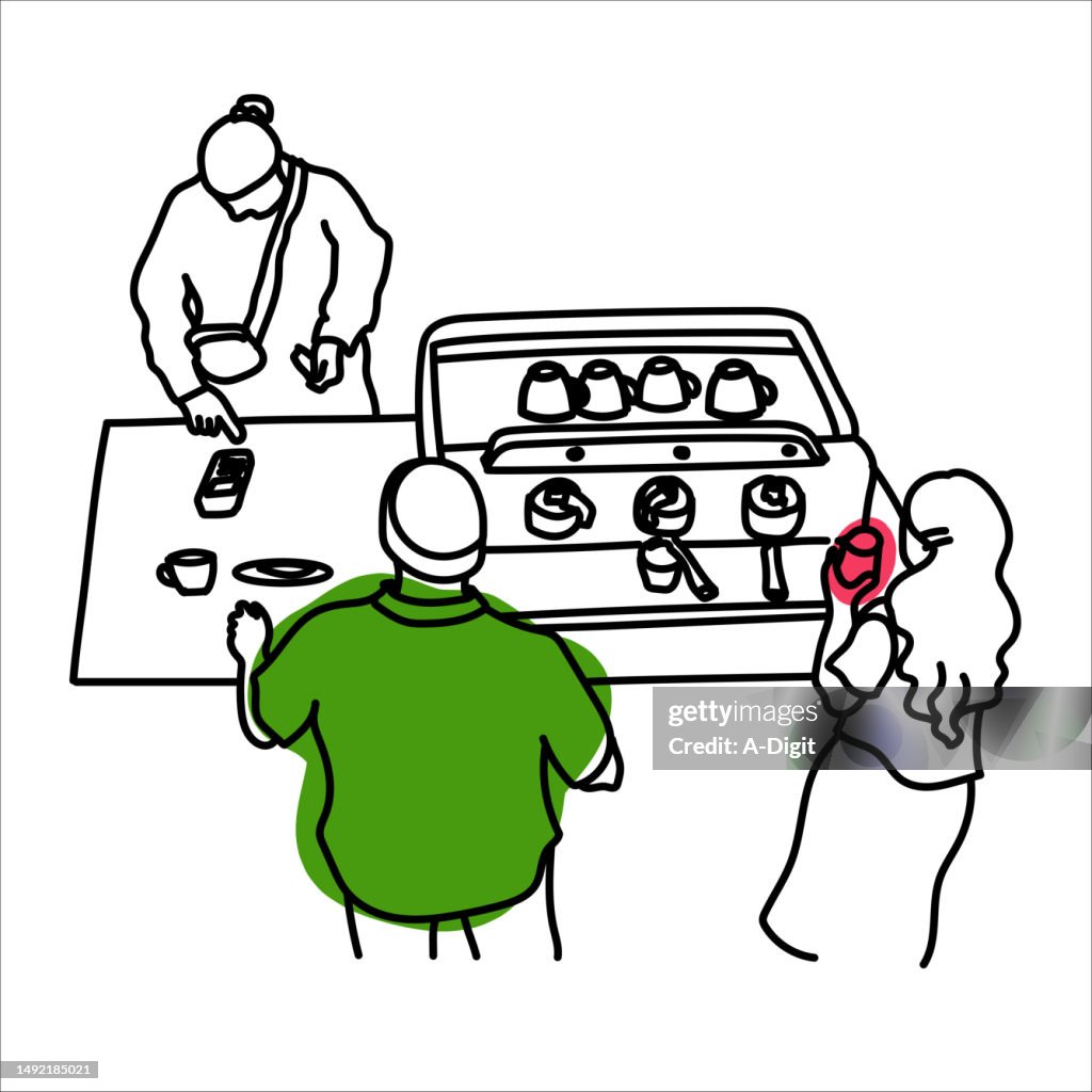 Coffee Shop Behind The Scene Color Green