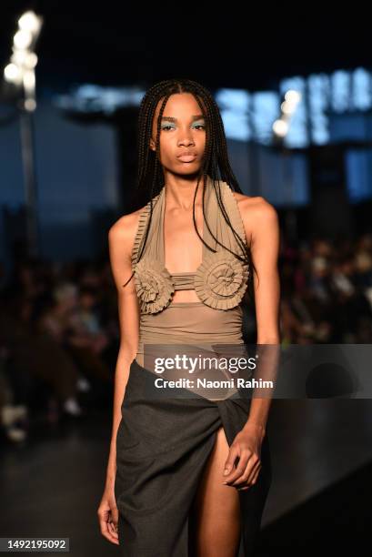 Model walks the runway during the BEC + BRIDGE show during Afterpay Australian Fashion Week 2023 at the White Bay Cruise Terminal on May 16, 2023 in...