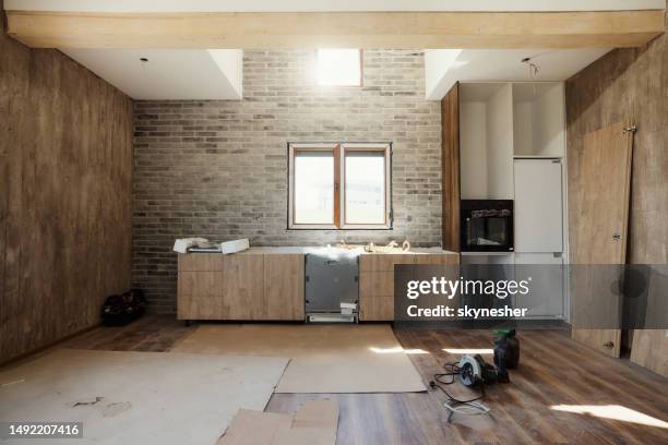 house under renovation! - undone stock pictures, royalty-free photos & images