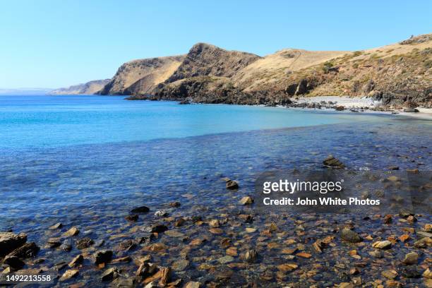 coastline at second valley. fleurieu peninsula. south australia. - bay adelaide stock pictures, royalty-free photos & images