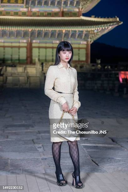 Hanni of k-pop girl group NewJeans attends the Gucci Seoul Cruise 2024 fashion show at Gyeongbokgung Palace on May 16, 2023 in Seoul, South Korea.