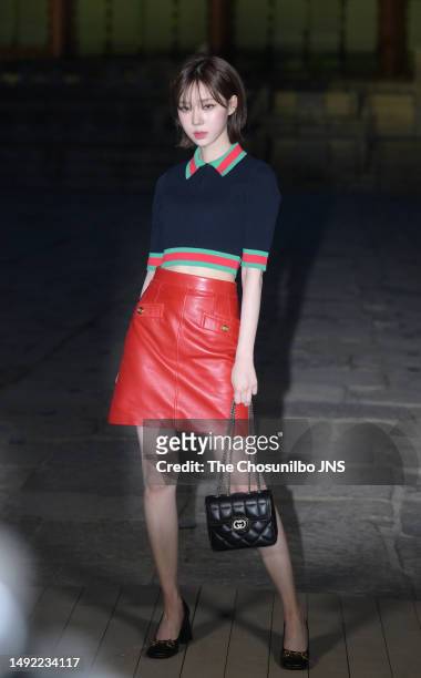 Winter of k-pop girl group aespa attends the Gucci Seoul Cruise 2024 fashion show at Gyeongbokgung Palace on May 16, 2023 in Seoul, South Korea.