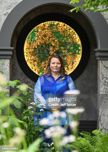 Joanna Scanlan attends the 2023 Chelsea Flower Show at Royal Hospital Chelsea on May 22, 2023 in London, England.