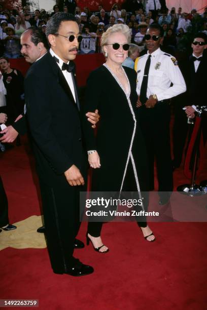 Gregory Hines and Glenn Close attend the 69th Annual Academy Awards ceremony in Los Angeles, California, United States, 24th March 1997.