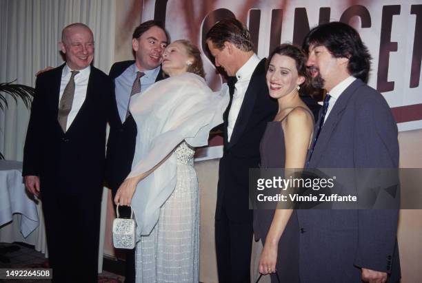 Actor George Hearn, Andrew Lloyd Webber, actress Glenn Close, actor Alan Campbell and actress Judy Kuhn attend the "A Night to Fight Diabetes"...