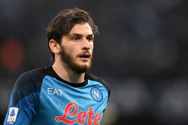 Khvicha Kvaratskhelia of SSC Napoli during the Serie A match between SSC Napoli and FC Internazionale at Stadio Diego Armando Maradona on May 21,...