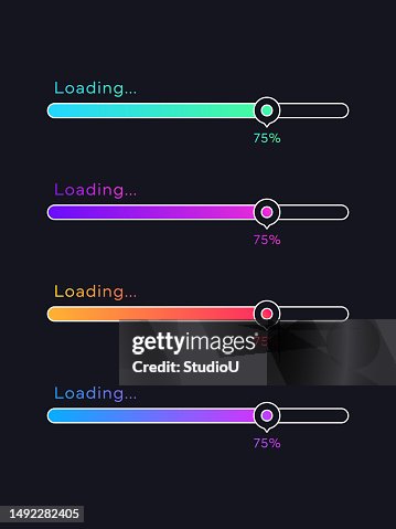 Loading Progress Bar Concepts. Progress Visualization Web Design Elements Loading Progress Bar Concepts. Progress Visualization Web Design Elements