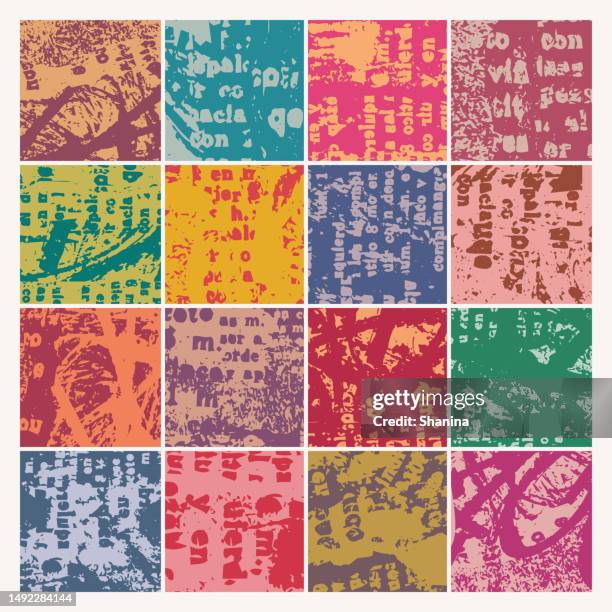 mixmedia textures grid background - v2 - printing texture stock illustrations
