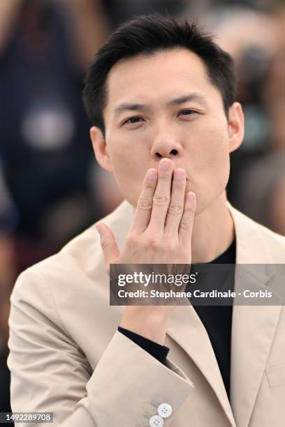 Director Anthony Chen attends the "Ran Dong " photocall at the 76th annual Cannes film festival at Palais des Festivals on May 22, 2023 in Cannes,...