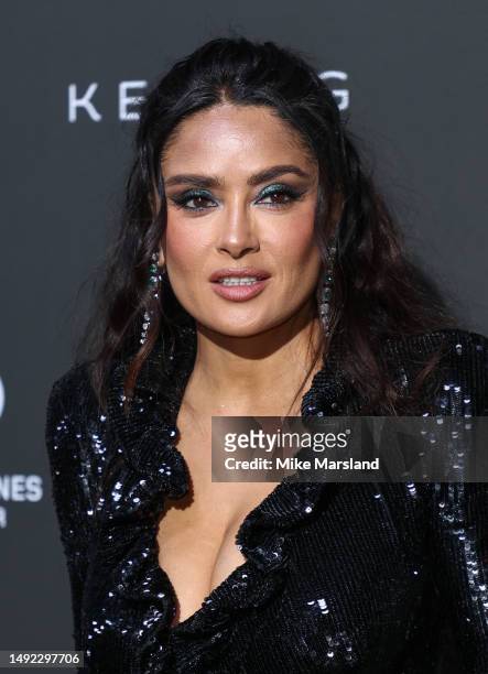 Salma Hayek attends the 2023 "Kering Women in Motion Award" during the 76th annual Cannes film festival on May 21, 2023 in Cannes, France.