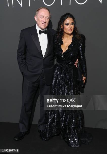 François-Henri Pinault and Salma Hayek attend the 2023 "Kering Women in Motion Award" during the 76th annual Cannes film festival on May 21, 2023 in...