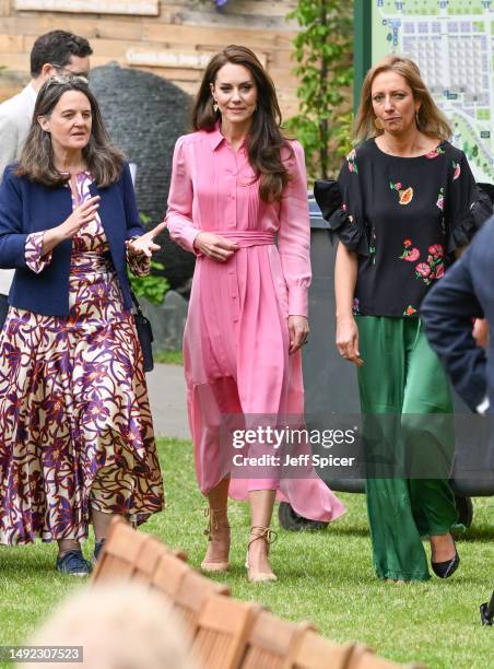 Catherine, Princess of Wales attends the 2023 Chelsea Flower Show at Royal Hospital Chelsea on May 22, 2023 in London, England.