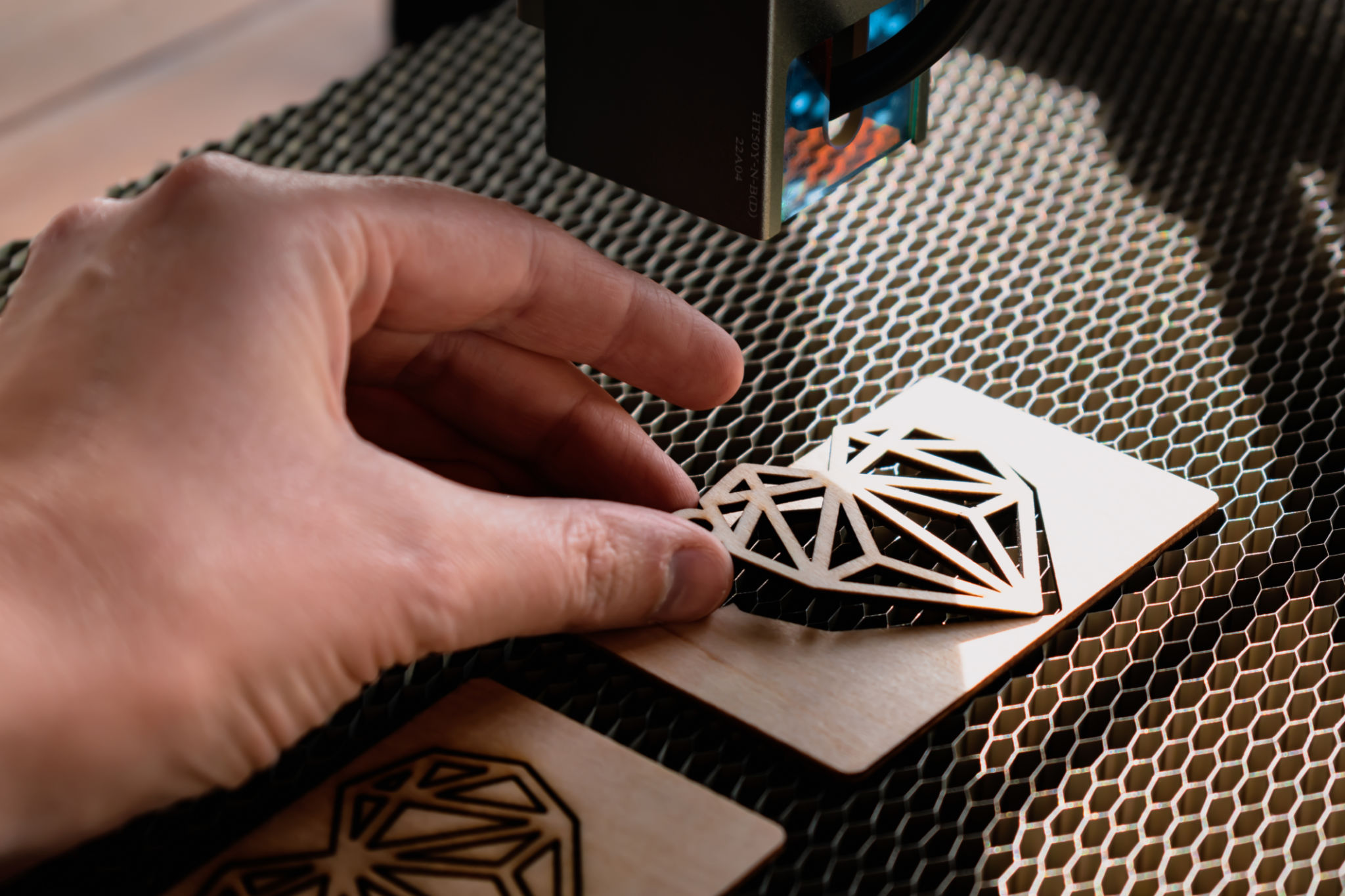 laser cutting wood