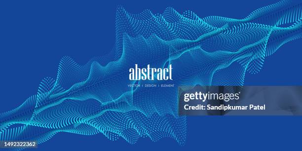 abstract scientific background with dynamic particles, wave flow. - height difference stock illustrations