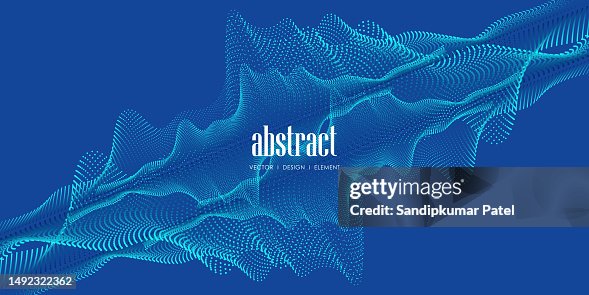 Abstract scientific background with dynamic particles, wave flow. Abstract scientific background with dynamic particles, wave flow.