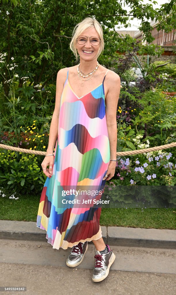 Jo Whiley attends the 2023 Chelsea Flower Show at Royal Hospital