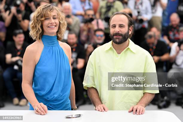 Cécile De France and Vincent Macaigne attend the "Bonnard Pierre and Marthe" photocall at the 76th annual Cannes film festival at Palais des...