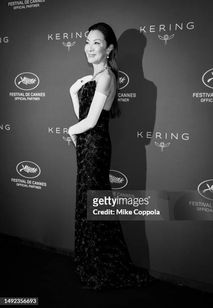 Michelle Yeoh attends the 2023 "Kering Women in Motion Award" during the 76th annual Cannes film festival at on May 21, 2023 in Cannes, France.