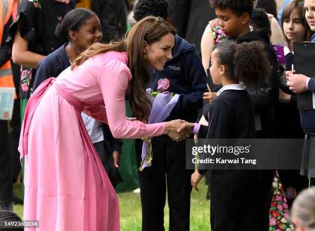 Catherine, Princess Of Wales attends the 2023 Chelsea Flower Show at Royal Hospital Chelsea on May 22, 2023 in London, England.