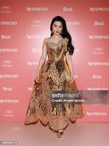 Fan BingBing attends the launch of the Nespresso Plage at the 76th annual Cannes film festival on May 18, 2023 in Cannes, France. Nespresso launches...