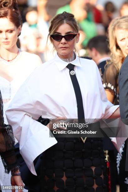 Clotilde Courau attends the "Club Zero" red carpet during the 76th annual Cannes film festival at Palais des Festivals on May 22, 2023 in Cannes,...