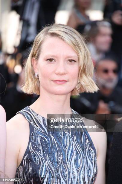 Mia Wasikowska attends the "Club Zero" red carpet during the 76th annual Cannes film festival at Palais des Festivals on May 22, 2023 in Cannes,...