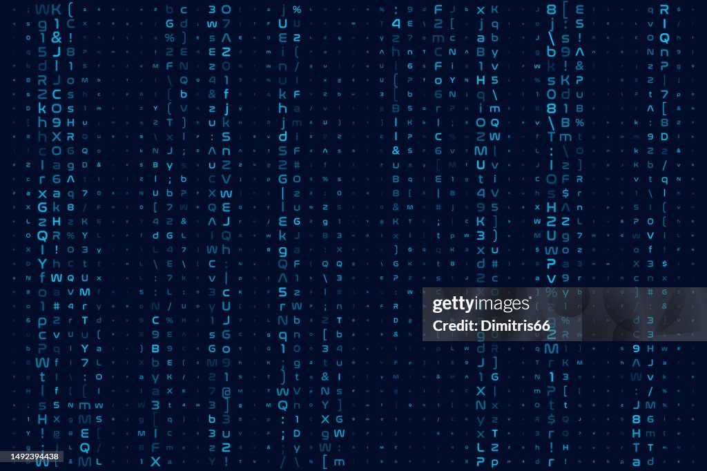 Code informatique abstrait arrière-plan futuriste. Intelligence artificielle, big data, concept de cryptage