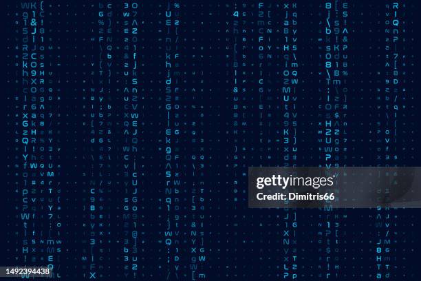 computer code abstract futuristic background. artificial intelligence, big data, encryption concept - cyber attack background stock illustrations