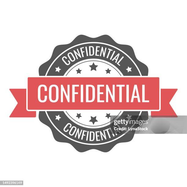 confidential stamp, seal. vector badge, icon template. illustration isolated on white background. - confidential stamp stock illustrations