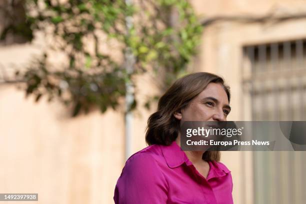 The candidate of Barcelona en Comu, Ada Colau, participates in the presentation of the manifesto signed by more than 200 personalities in support of...
