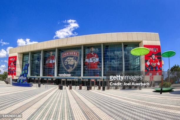 General view of the arena prior to Game Three of the Eastern Conference Final of the 2023 Stanley Cup Playoffs between the Florida Panthers and the...