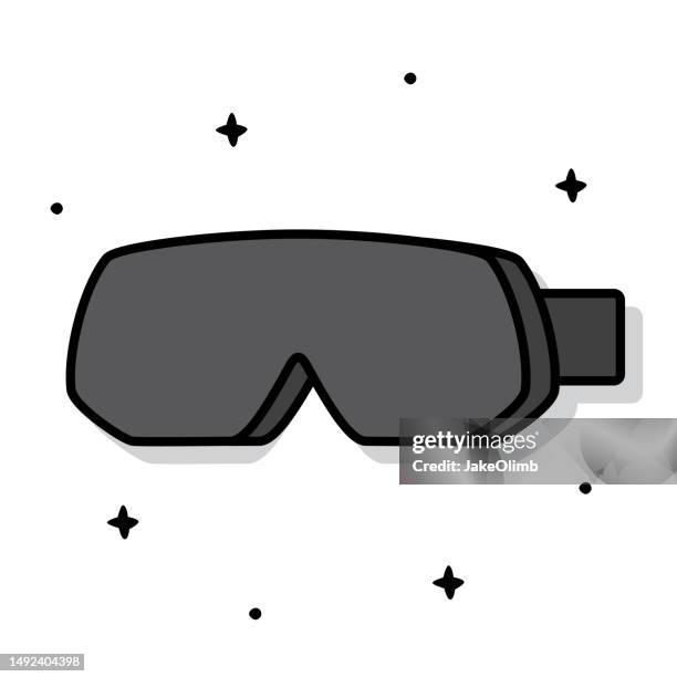 virtual reality headset doodle 6 - ar goggles stock illustrations