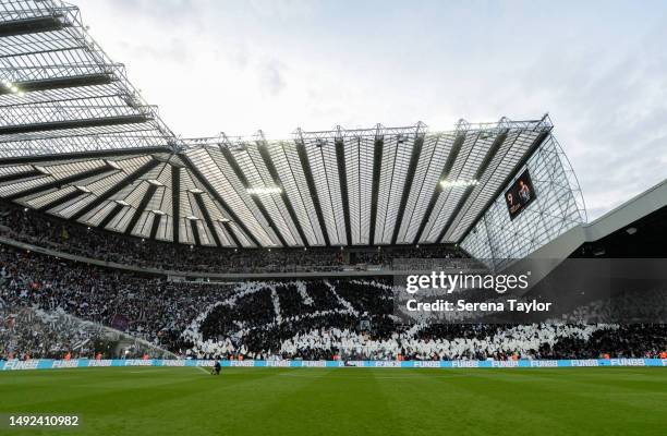 General view during the Premier League match between Newcastle United and Leicester City at St. James Park on May 22, 2023 in Newcastle upon Tyne,...