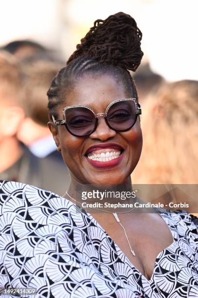 Claudia Tagbo attends the "Club Zero" red carpet during the 76th annual Cannes film festival at Palais des Festivals on May 22, 2023 in Cannes,...