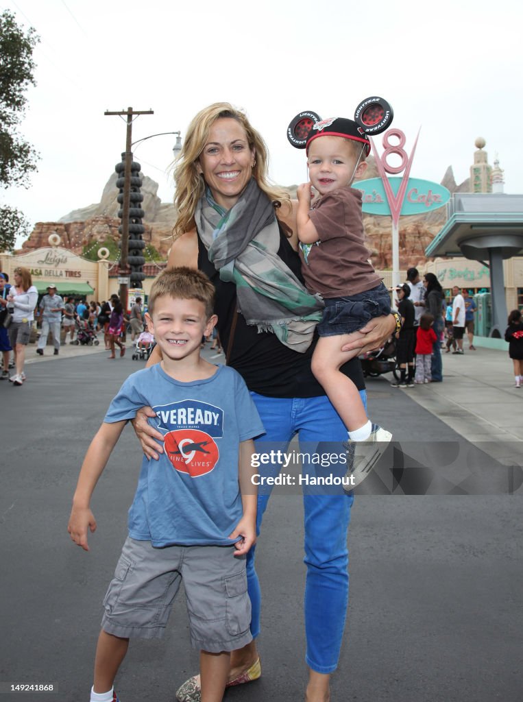 Sheryl Crow And Sons Visit Disneyland