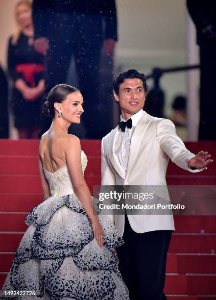 Israeli-American actress Natalie Portman and American actor Charles Melton at Cannes Film Festival 2023. Red Carpet May December. Cannes , May 20th,...