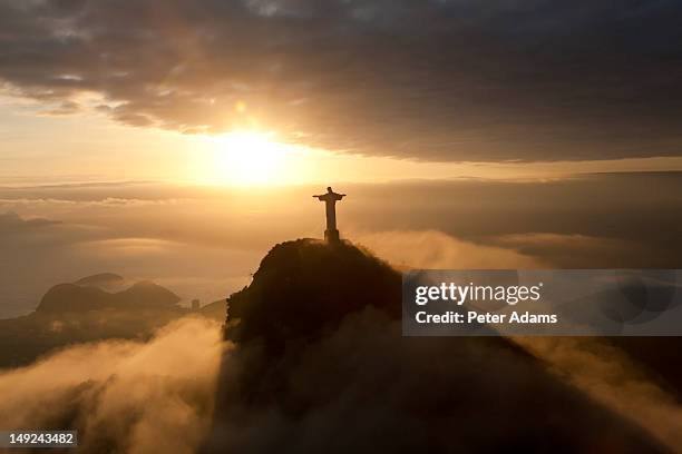 cristo redentor, christ the redeemer, brazil - cristo corcovado imagens e fotografias de stock