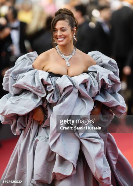 Ashley Graham attends the "Club Zero" red carpet during the 76th annual Cannes film festival at Palais des Festivals on May 22, 2023 in Cannes,...