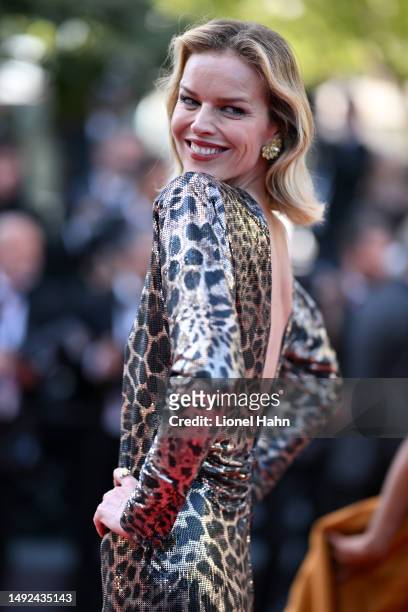 Eva Herzigova attends the "Club Zero" red carpet during the 76th annual Cannes film festival at Palais des Festivals on May 22, 2023 in Cannes,...