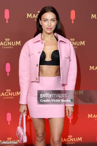 Irina Shayk attends Pleasure Is Always On VIP party during the Magnum x Jvke, All-New Summer Track Using Sounds From The Sun Courtesy Of Nasa event...